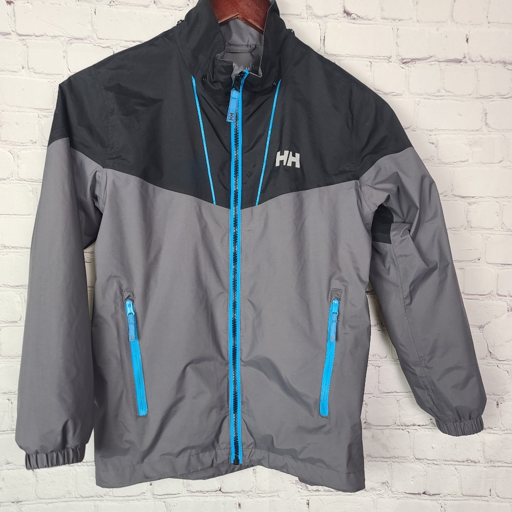 Helly Hansen Lightweight Kids Windbreaker Regular 140/10. Black,Gray and…